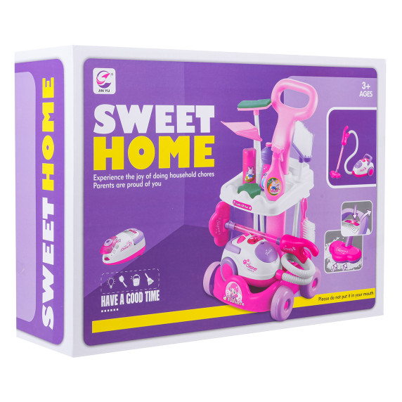 Játék takarító készlet SWEET HOME - Rózsaszín