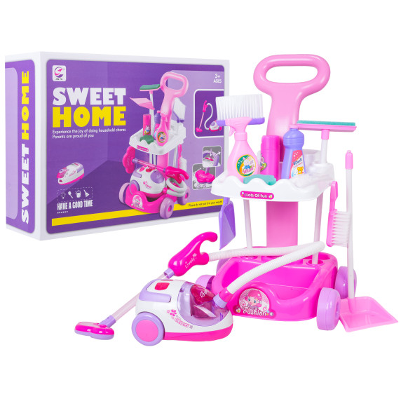 Játék takarító készlet SWEET HOME - Rózsaszín