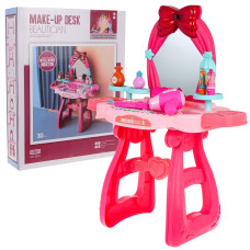 Hercegnős fésülködőasztal 30 darabos Inlea4Fun MAKE-UP DESK - Rózsaszín - 