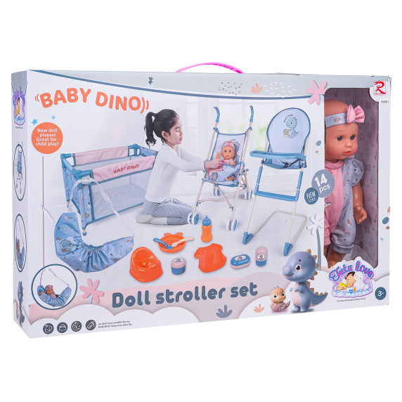 Păpușă cu accesorii BABY DINO