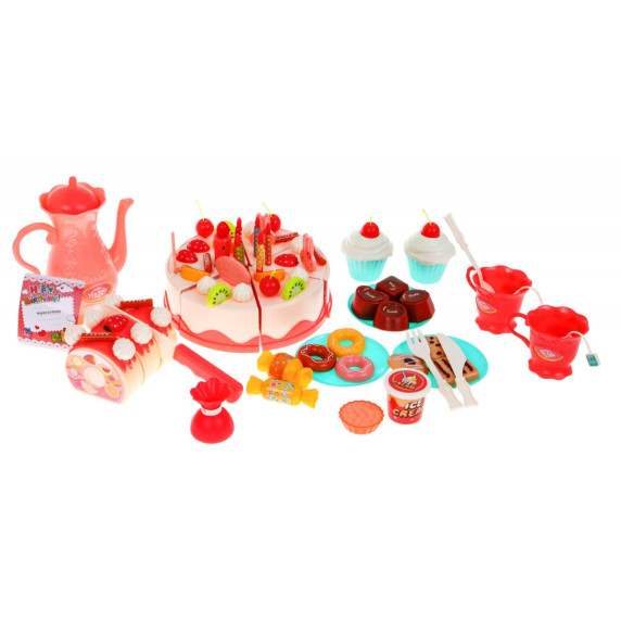 Detská krájacia torta s 82 doplnkami Inlea4Fun DIY BIRTHDAY CAKE