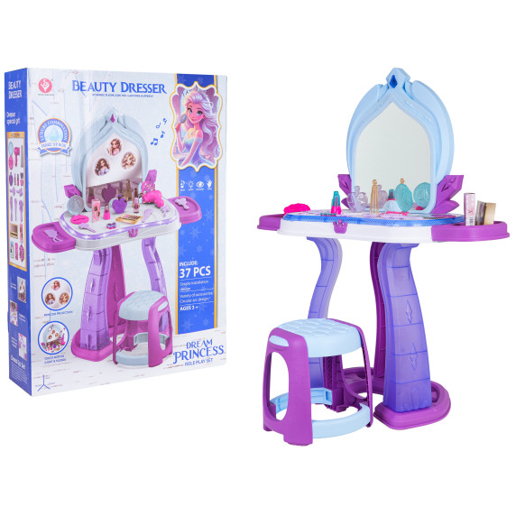 Interaktívny toaletný stolík s príslušenstvom 37 prvkov BEAUTY DRESSER Dream Princess
