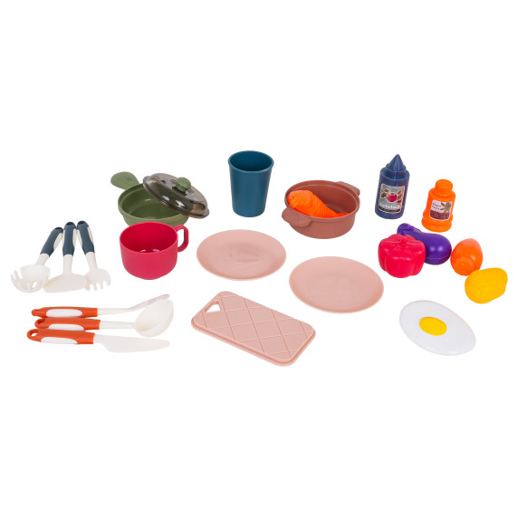 Bucătărie interactivă cu accesorii LITTLE CHEF Cooking Fun – roz