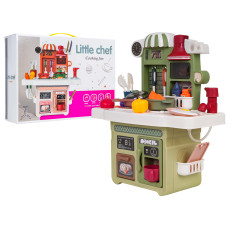 Bucătărie interactivă cu accesorii LITTLE CHEF Cooking Fun – verde - 