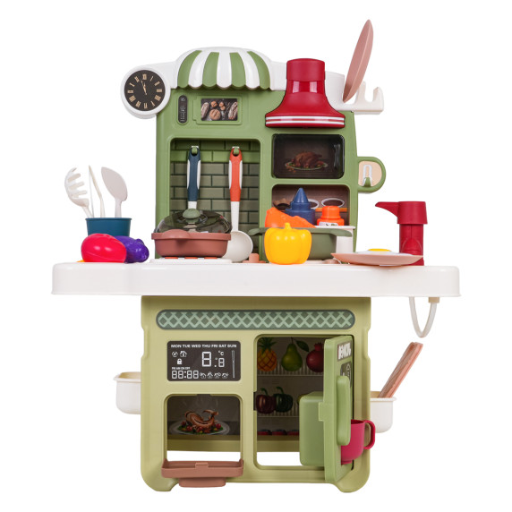 Bucătărie interactivă cu accesorii LITTLE CHEF Cooking Fun – verde