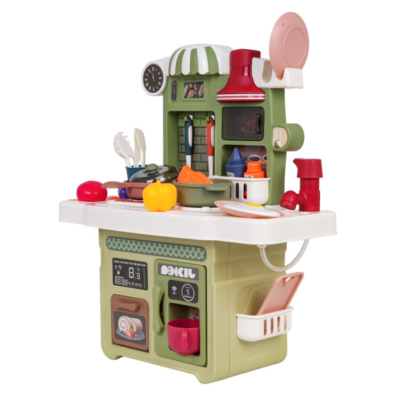 Bucătărie interactivă cu accesorii LITTLE CHEF Cooking Fun – verde