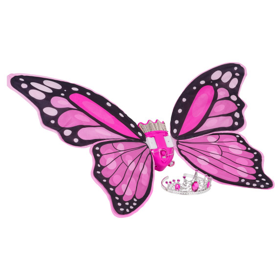 Interaktív pillangószárnyak szivárványos ruhával és koronával BUTTERFLY WINGS