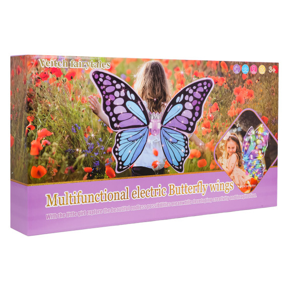 Interaktív pillangószárnyak BUTTERFLY WINGS - Lila