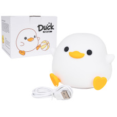 Lampa de noapte din silicon – DUCK NIGHT LIGHT – rățușcă albă - 