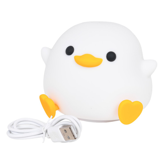 Lampa de noapte din silicon – DUCK NIGHT LIGHT – rățușcă albă