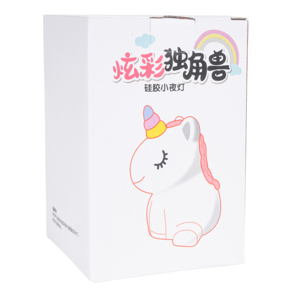 Lampa de noapte din silicon – unicorn alb