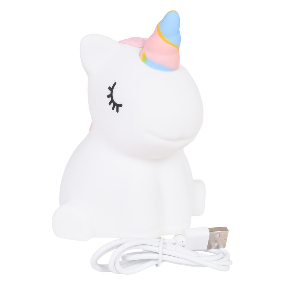 Lampa de noapte din silicon – unicorn alb