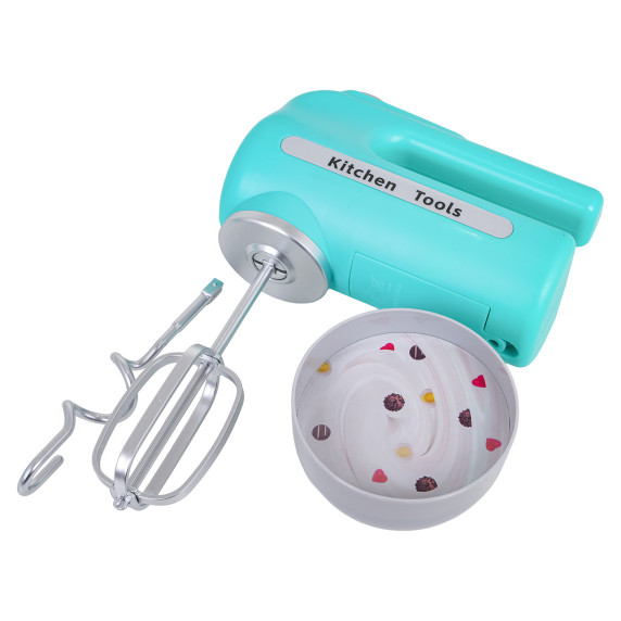 Mixer interactiv cu teluri și bol -  FOOD MIXER - albastru
