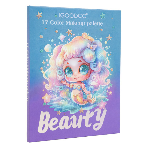 Sada na líčenie s morskou pannou 17 farieb BEAUTY - modrá