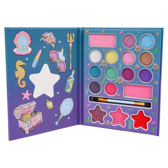 Sada na líčenie s morskou pannou 17 farieb BEAUTY - modrá