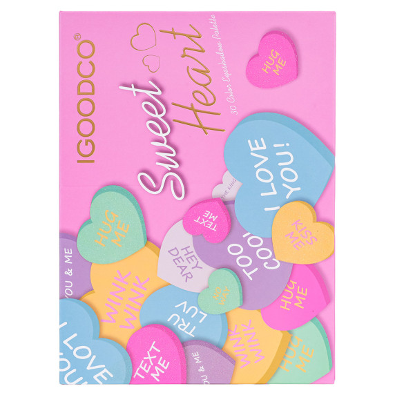 Sada na líčenie v tvare srdca 30 farieb SWEET HEART