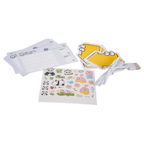 Hodinky s budíkom ružový domček s mačkou Inlea4Fun CLOCK CAT