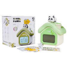 Ceas cu alarmă – căsuță verde cu panda – Inlea4Fun CLOCK PANDA - 