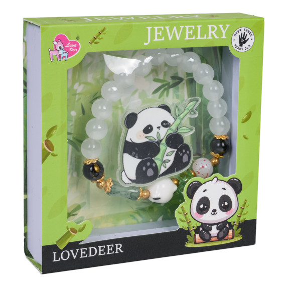 Brățară din mărgele Panda LOVEDEER – albă