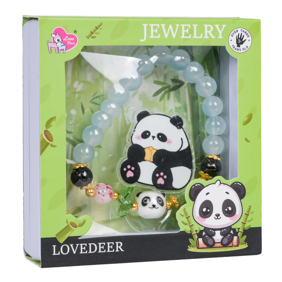 Brățară din mărgele Panda LOVEDEER – albastră