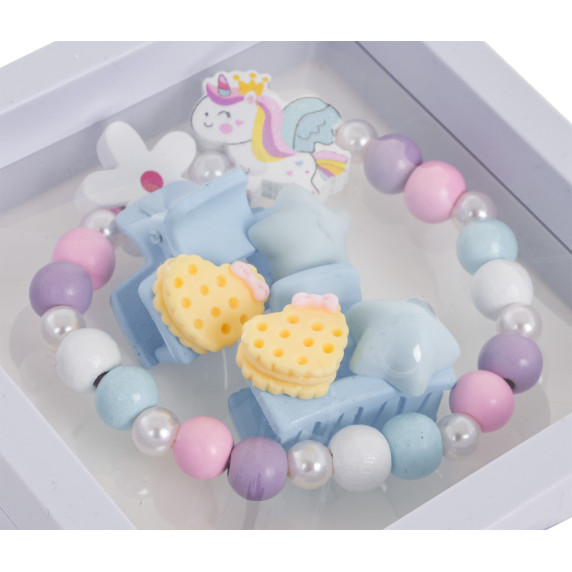 Set de bijuterii LOVEDEER Jewelry Unicorn - Flori albe