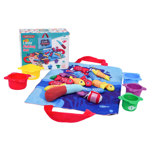 Set de pescuit cu pești moi și texturi senzoriale – LITTLE FISHING SET