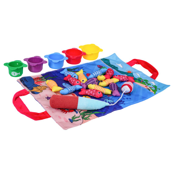 Set de pescuit cu pești moi și texturi senzoriale – LITTLE FISHING SET