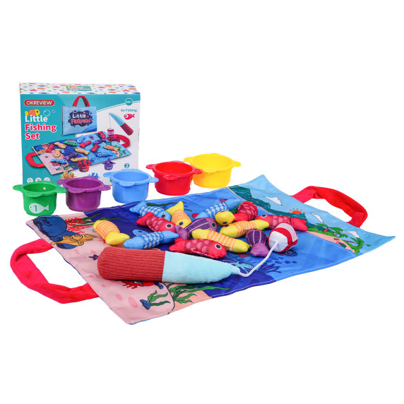 Set de pescuit cu pești moi și texturi senzoriale – LITTLE FISHING SET