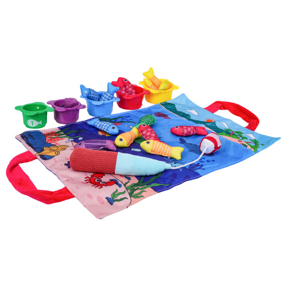 Set de pescuit cu pești moi și texturi senzoriale – LITTLE FISHING SET