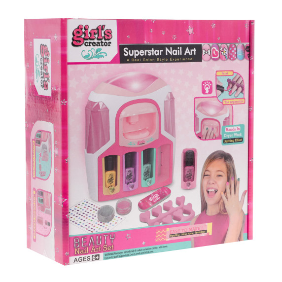 Set manichiură pentru copii - Inlea4Fun SUPERSTAR NAIL ART