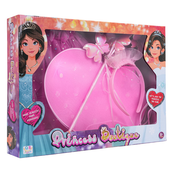 Costum de prințesă cu fustă din tul, aripi și accesorii – PRINCESS BOUTIQUE