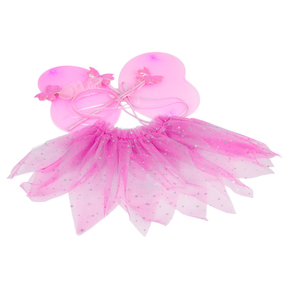 Costum de prințesă cu fustă din tul, aripi și accesorii – PRINCESS BOUTIQUE