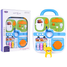 Valiză multifuncțională senzorială – BEAR FAMILY'S BUSY BOARD – albastră - 