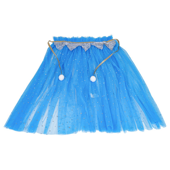 Set prințesă – costum și accesorii strălucitoare în nuanță albastră