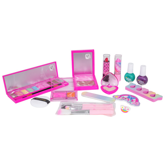 Set de machiaj într-o geantă cu unicorn + fustă din tul curcubeu Inlea4Fun