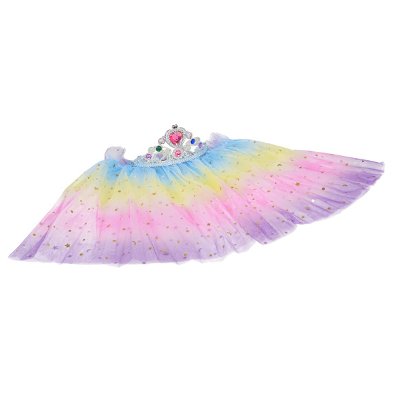 Set de machiaj într-o geantă cu unicorn + fustă din tul curcubeu Inlea4Fun