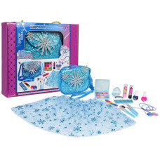 Set de machiaj într-o geantă + fustă albastră din tul - Inlea4Fun SNOW GIRL - 