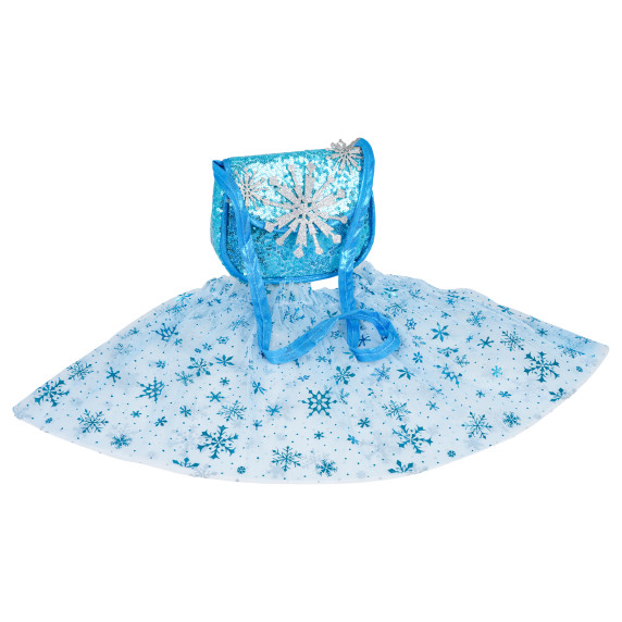 Set de machiaj într-o geantă + fustă albastră din tul - Inlea4Fun SNOW GIRL