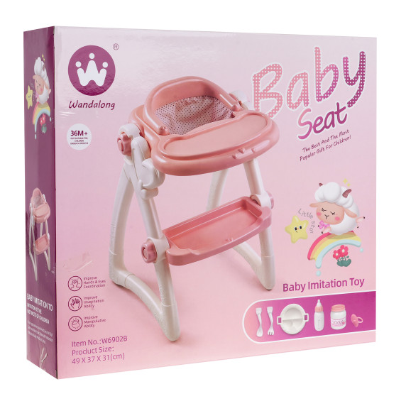 Játék étkezőszék kiegészítőkkel Inlea4Fun BABY SEAT