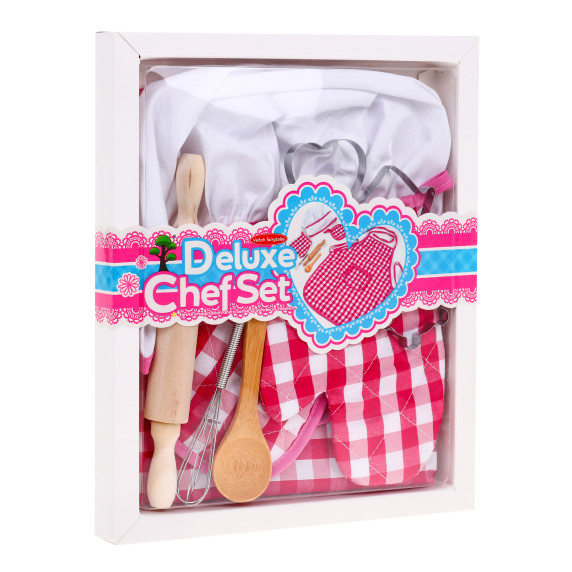 Kötény és főzőkészlet gyerekeknek Inlea4Fun DELUXE CHEF SET