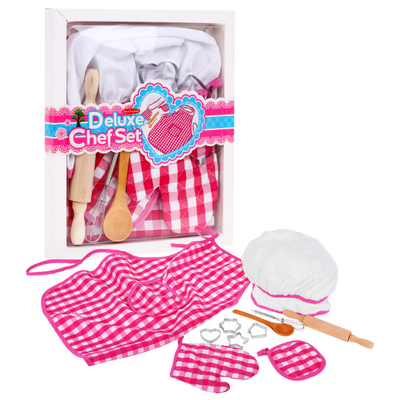 Kötény és főzőkészlet gyerekeknek Inlea4Fun DELUXE CHEF SET