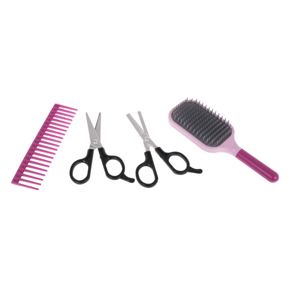 Játék fodrász készlet kiegészítökkel Inlea4Fun SALON EQUIPMENTS - Rózsaszín
