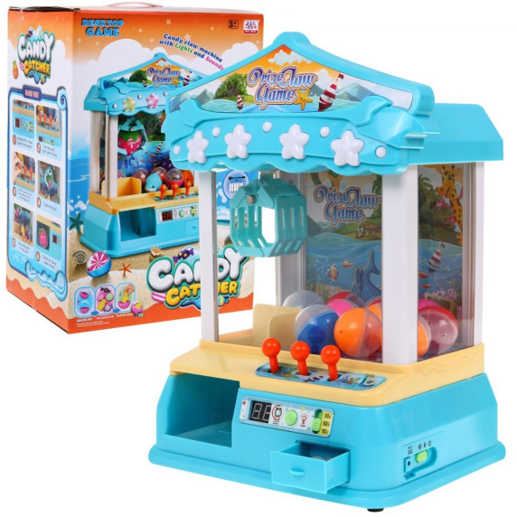 Mașină cu prindere pentru copii 3+ Joc Arcade Captură minge + Panou de control + 10 bile + 12 jetoane