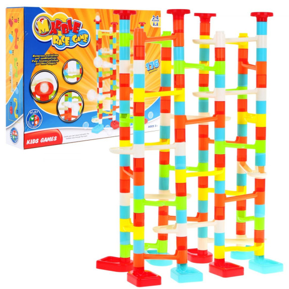 Pista cu bile - 176 elemente - Inlea4Fun MARBLE RACE GAME