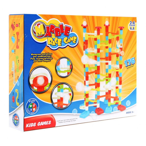 Pista cu bile - 176 elemente - Inlea4Fun MARBLE RACE GAME