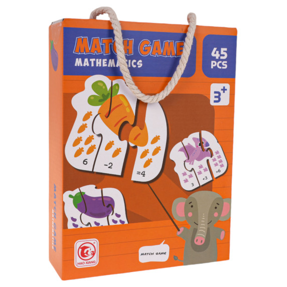 Joc educativ  45 de elemente - Inlea4Fun MATCH GAME MATHEMATICS - matematică