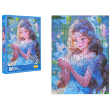 Detské puzzle 100 dielikov LORINA GLITTER PRINCESS - modrá víla - 