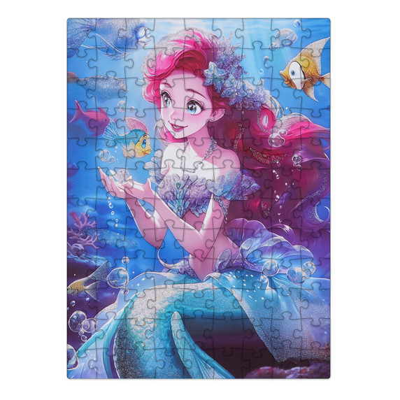 Detské puzzle 100 dielikov MERMAID ALICE GLITTER PRINCESS - morská panna