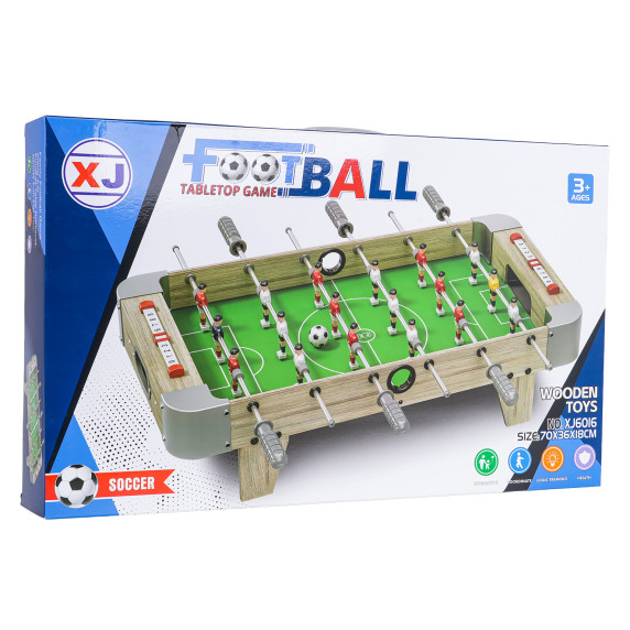 Asztali foci csocsó asztal 70x36x18 cm FOOTBALL TABLETOP GAME - Szürke