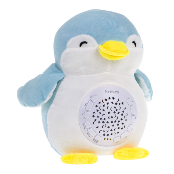Plyšový tučniak s projektorom Inlea4Fun CALM DOLL